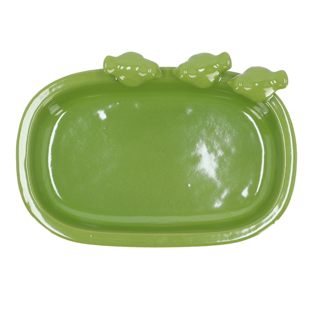 Load image into Gallery viewer, ESSCHERT DESIGN 'Nature Shades' Bird Bath - Green