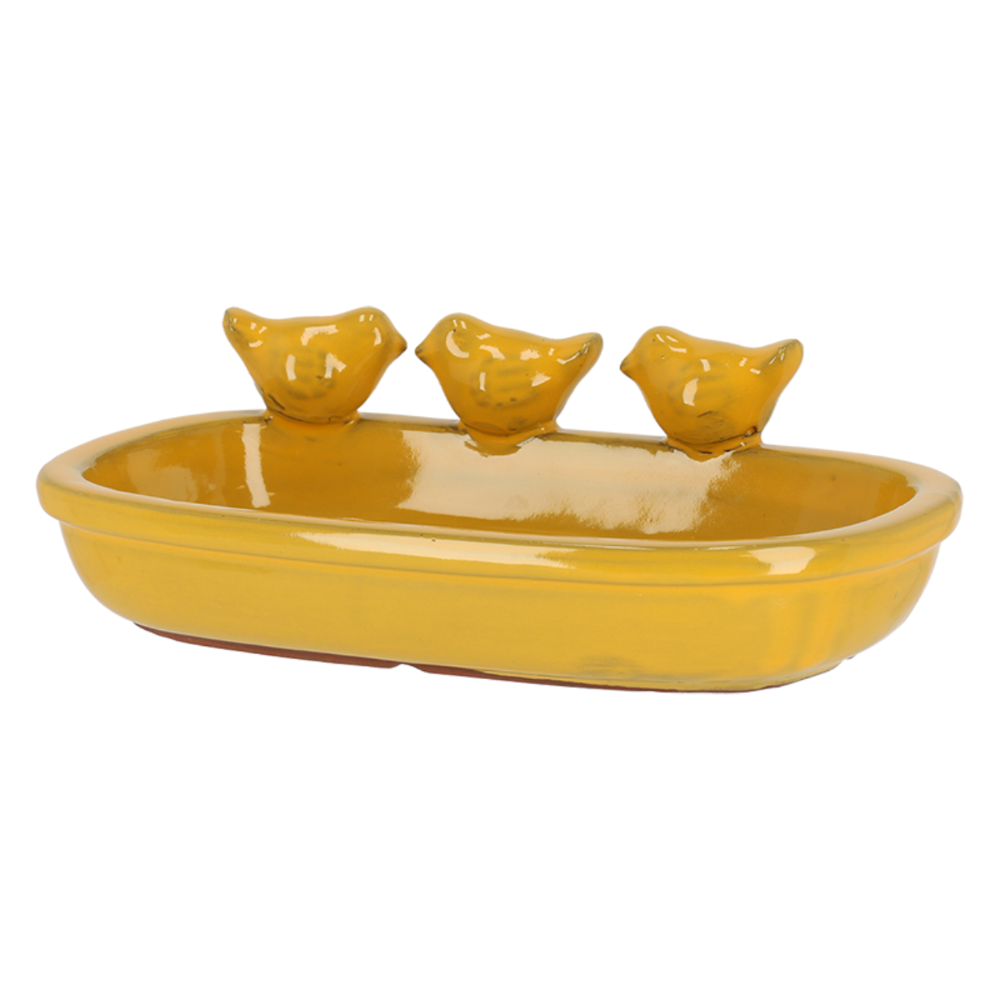 Load image into Gallery viewer, ESSCHERT DESIGN 'Nature Shades' Bird Bath - Ochre