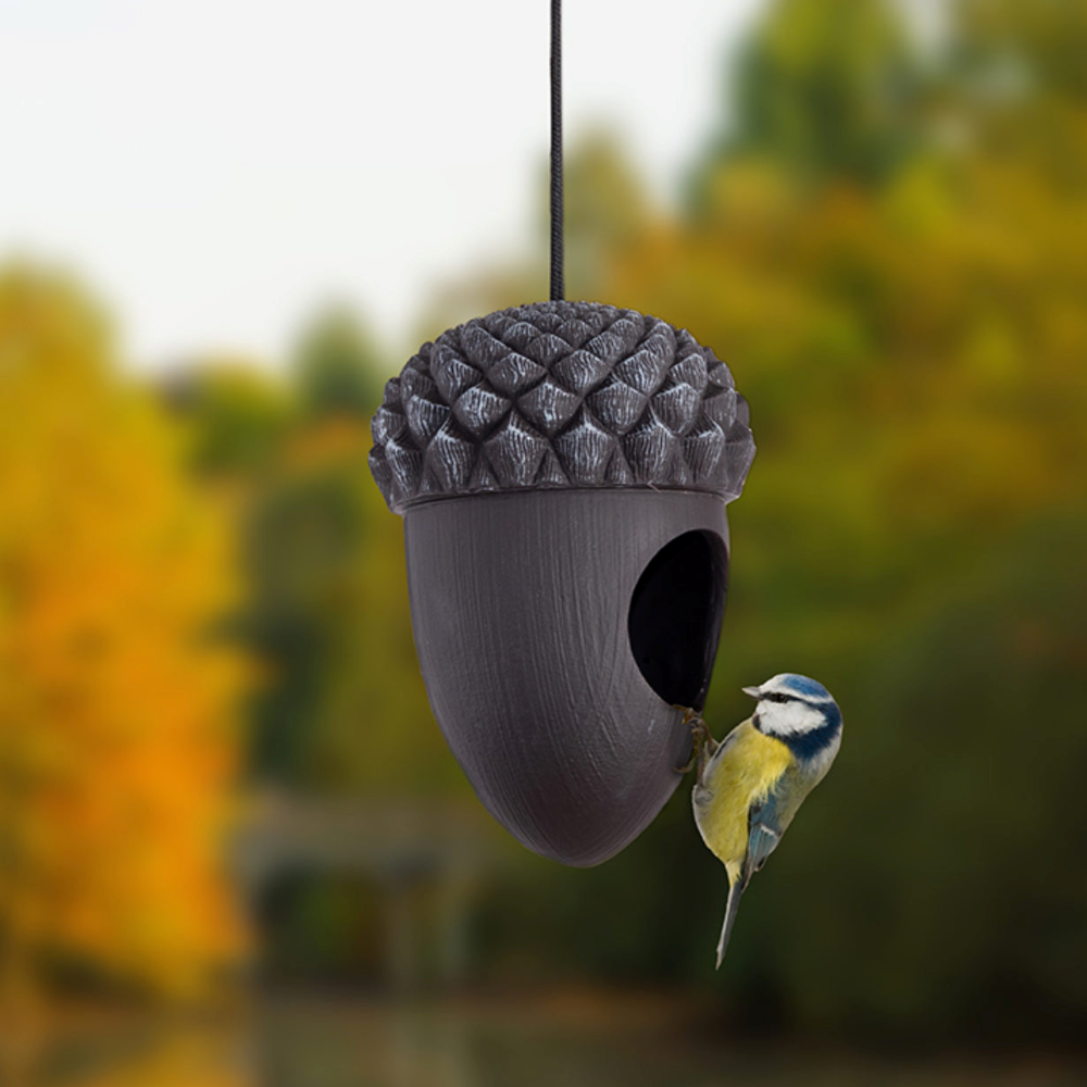 Load image into Gallery viewer, ESSCHERT DESIGN Bird Feeder - Black Acorn
