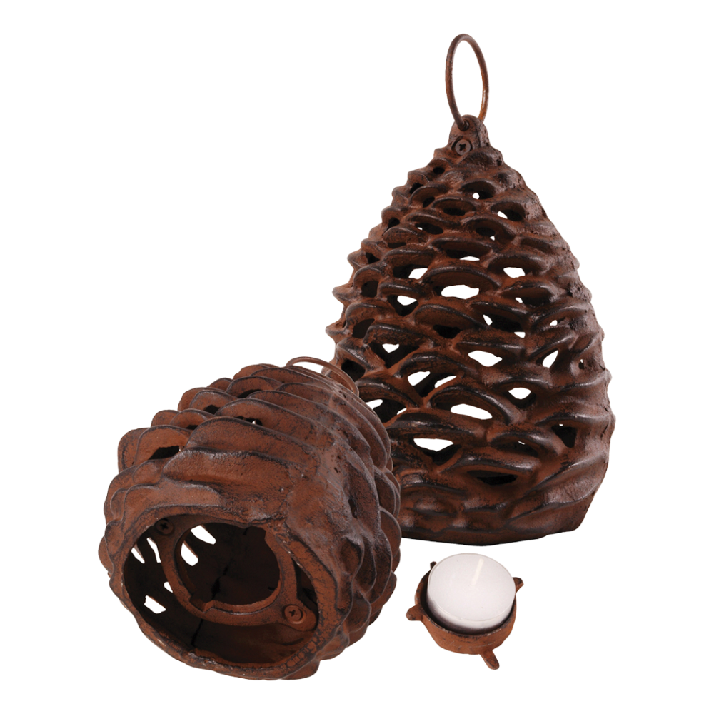 Load image into Gallery viewer, ESSCHERT DESIGN Cast Iron Pinecone Lantern - Small
