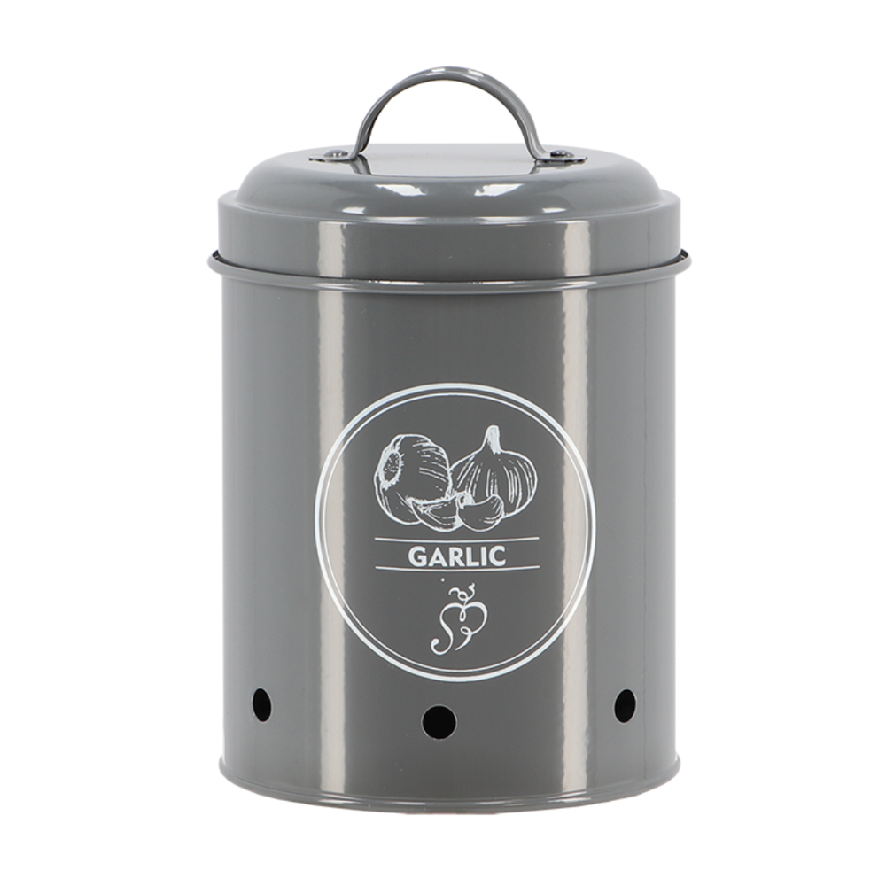 Load image into Gallery viewer, ESSCHERT DESIGN Garlic Storage Tin - Grey