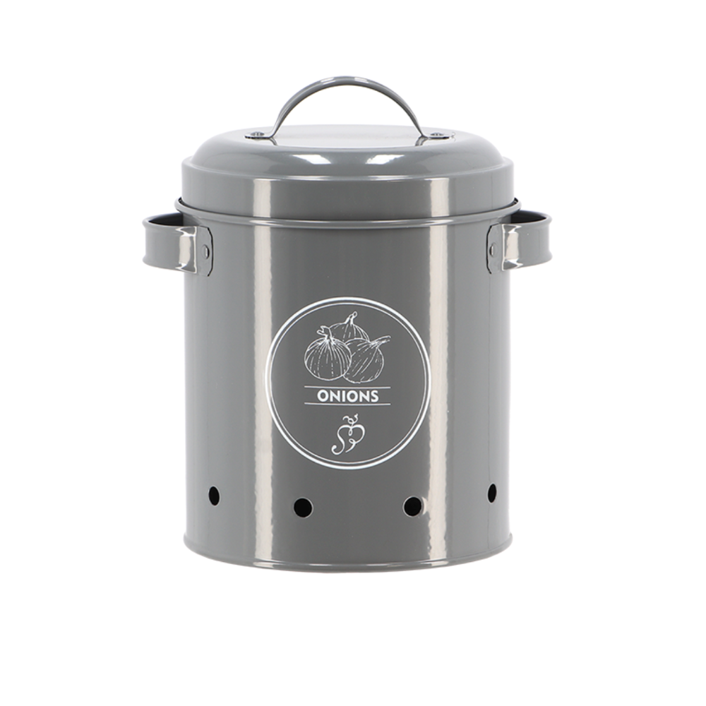 Load image into Gallery viewer, ESSCHERT DESIGN Onion Storage Tin - Grey