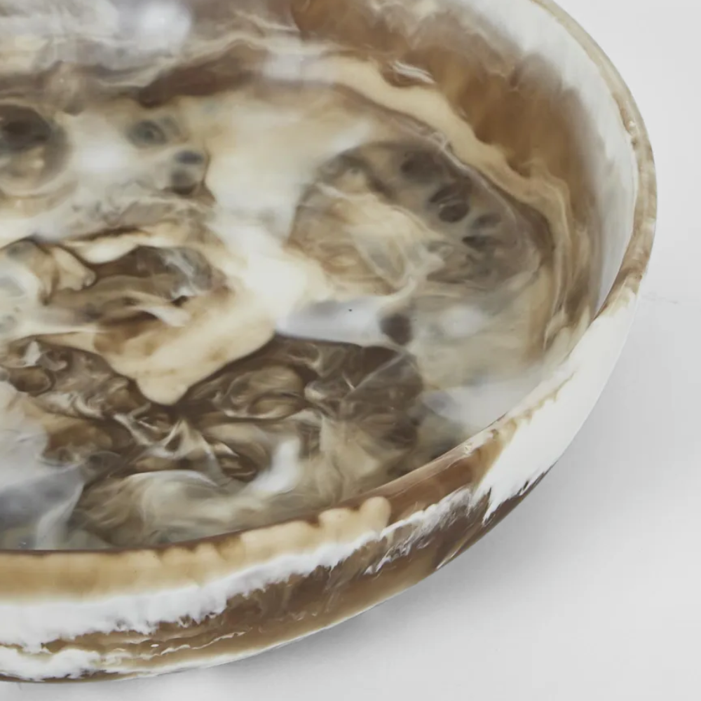 Load image into Gallery viewer, MARTHA'S VINEYARD Swirl Resin Serving Bowl Large - Latte