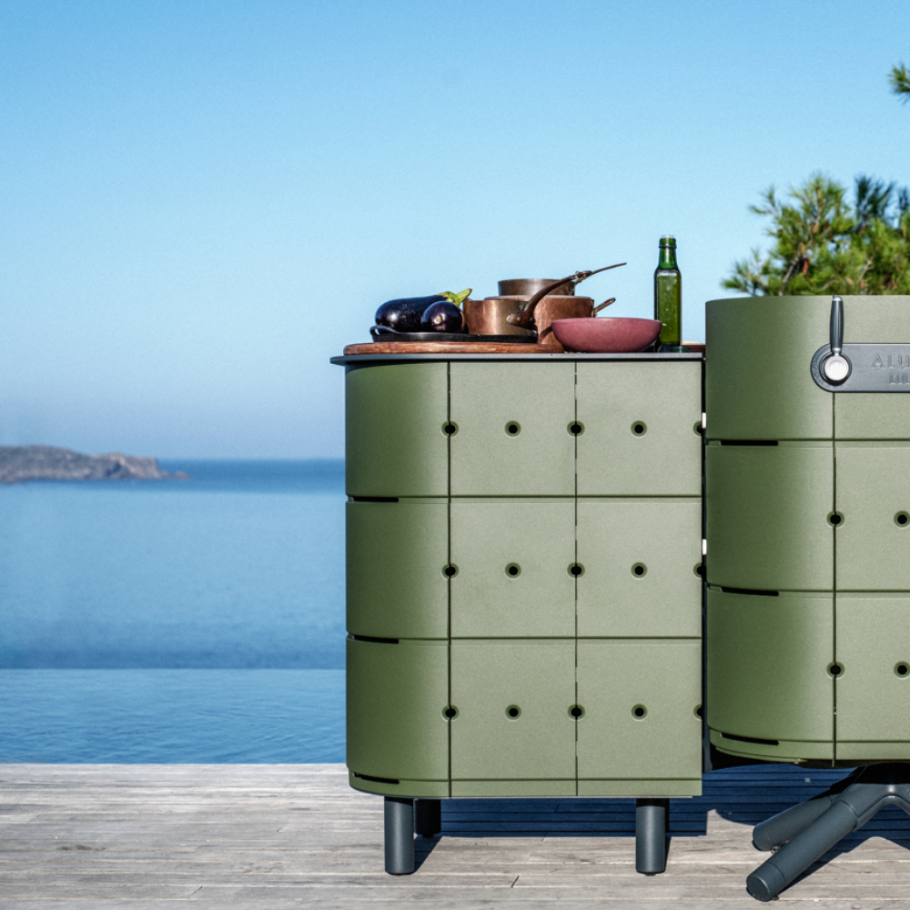 Load image into Gallery viewer, ALUVY JEAN Basalt Outdoor Storage Cabinet - Left - Kaki
