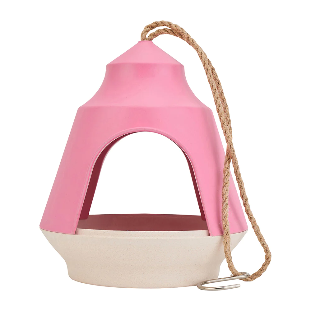 Load image into Gallery viewer, ANNABEL TRENDS Bamboo Bird House - Pink & Cream