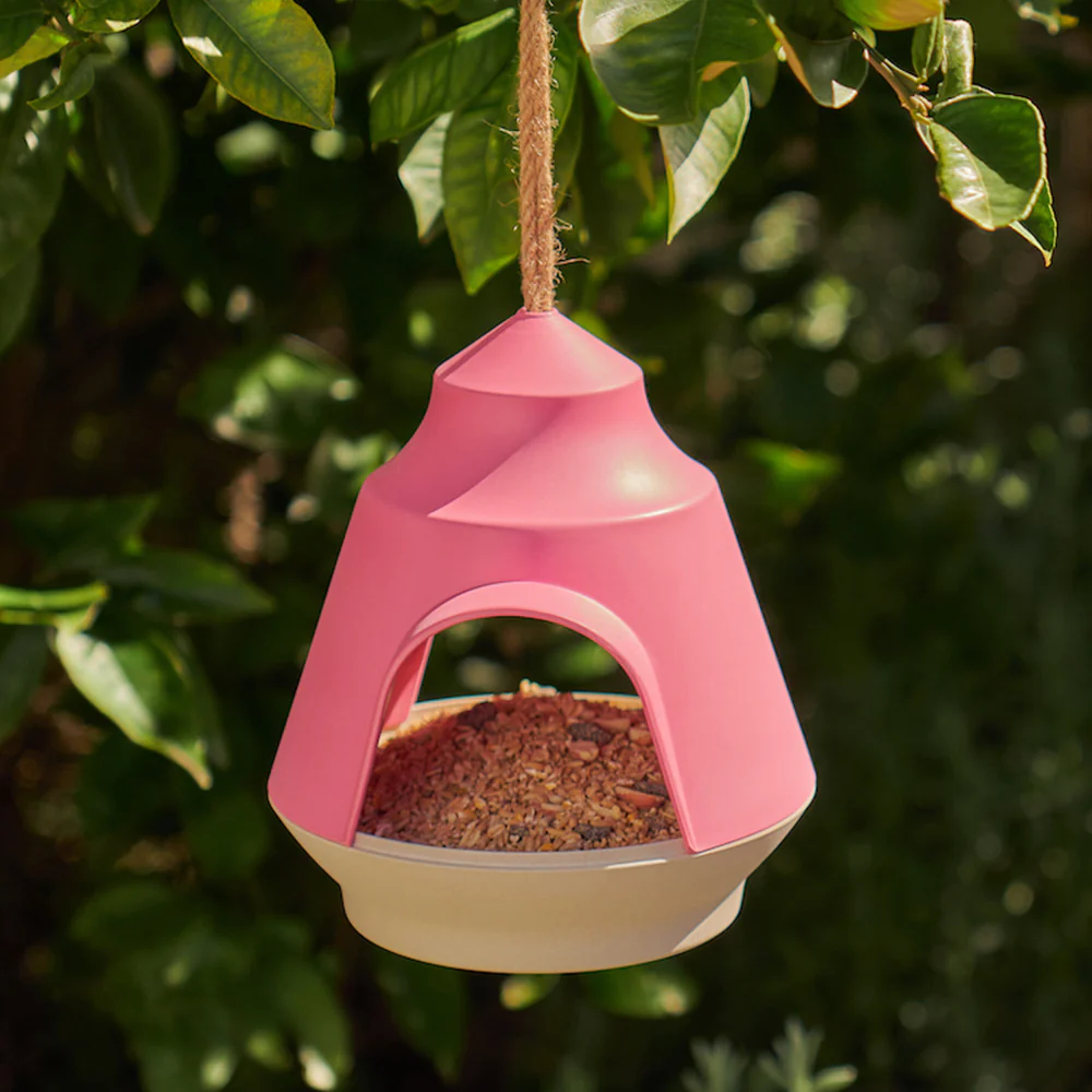 Load image into Gallery viewer, ANNABEL TRENDS Bamboo Bird House - Pink & Cream