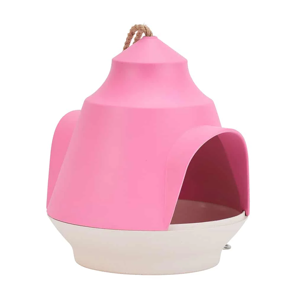 Load image into Gallery viewer, ANNABEL TRENDS Bamboo Bird House - Pink & Cream