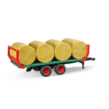 Load image into Gallery viewer, BRUDER 1:16 Bale Transport Trailer w/ 8 Round Bales