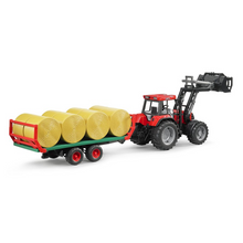 Load image into Gallery viewer, BRUDER 1:16 Bale Transport Trailer w/ 8 Round Bales
