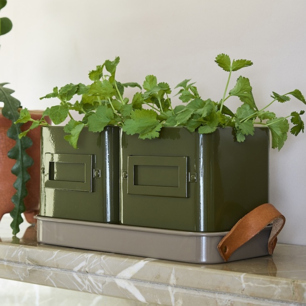Load image into Gallery viewer, BURGON & BALL Herb Pots - Olive