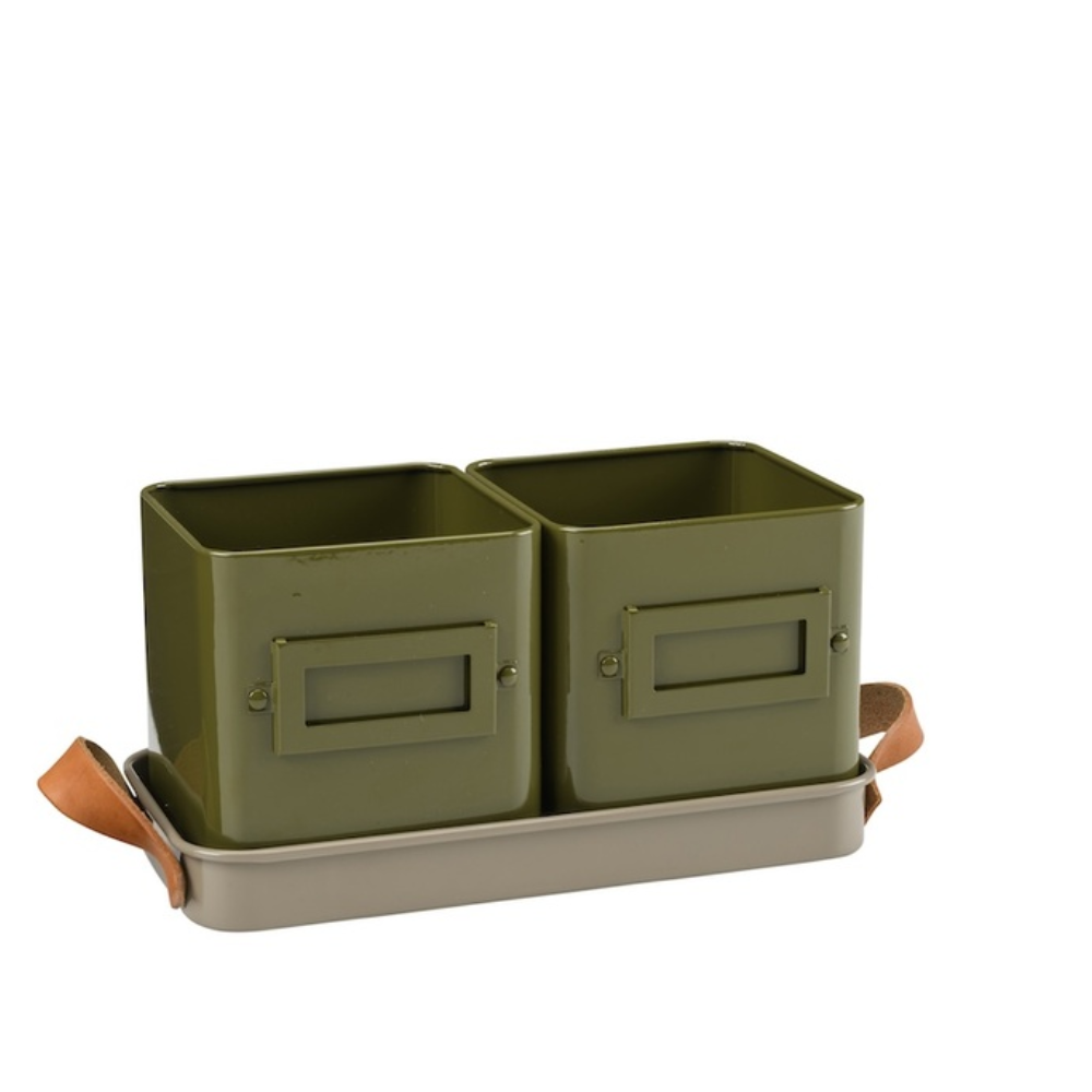 Load image into Gallery viewer, BURGON & BALL Herb Pots - Olive