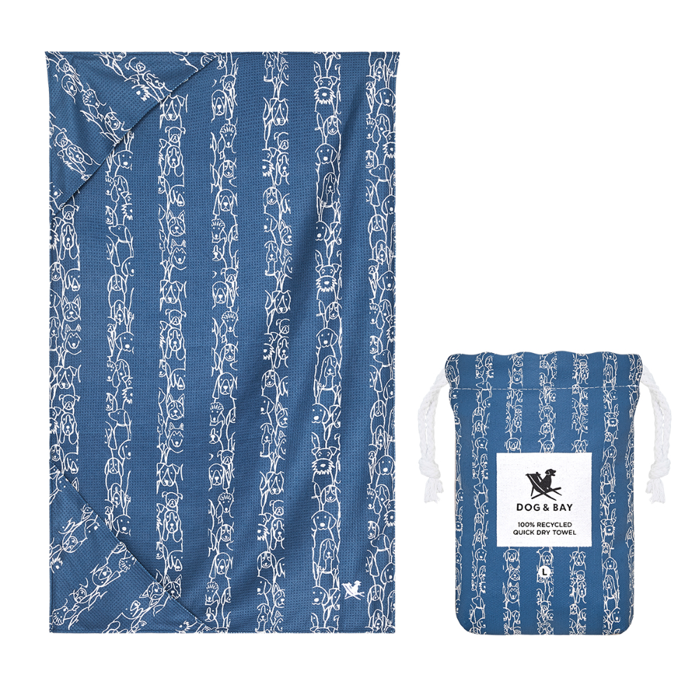 Load image into Gallery viewer, DOCK & BAY Dog Towel Large 100% Recycled - Puppy Party