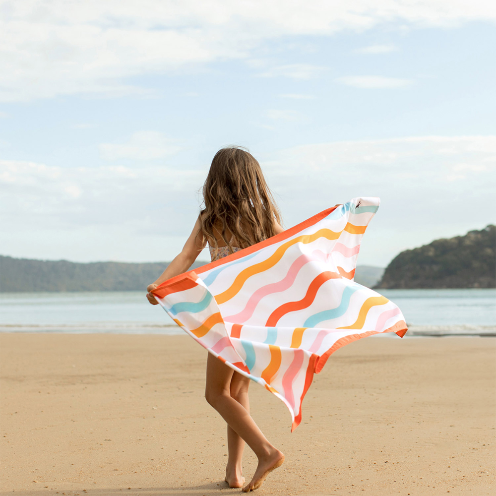 Load image into Gallery viewer, DOCK & BAY Quick-dry Beach Towel 100% Recycled Kids Collection - Squiggly Face