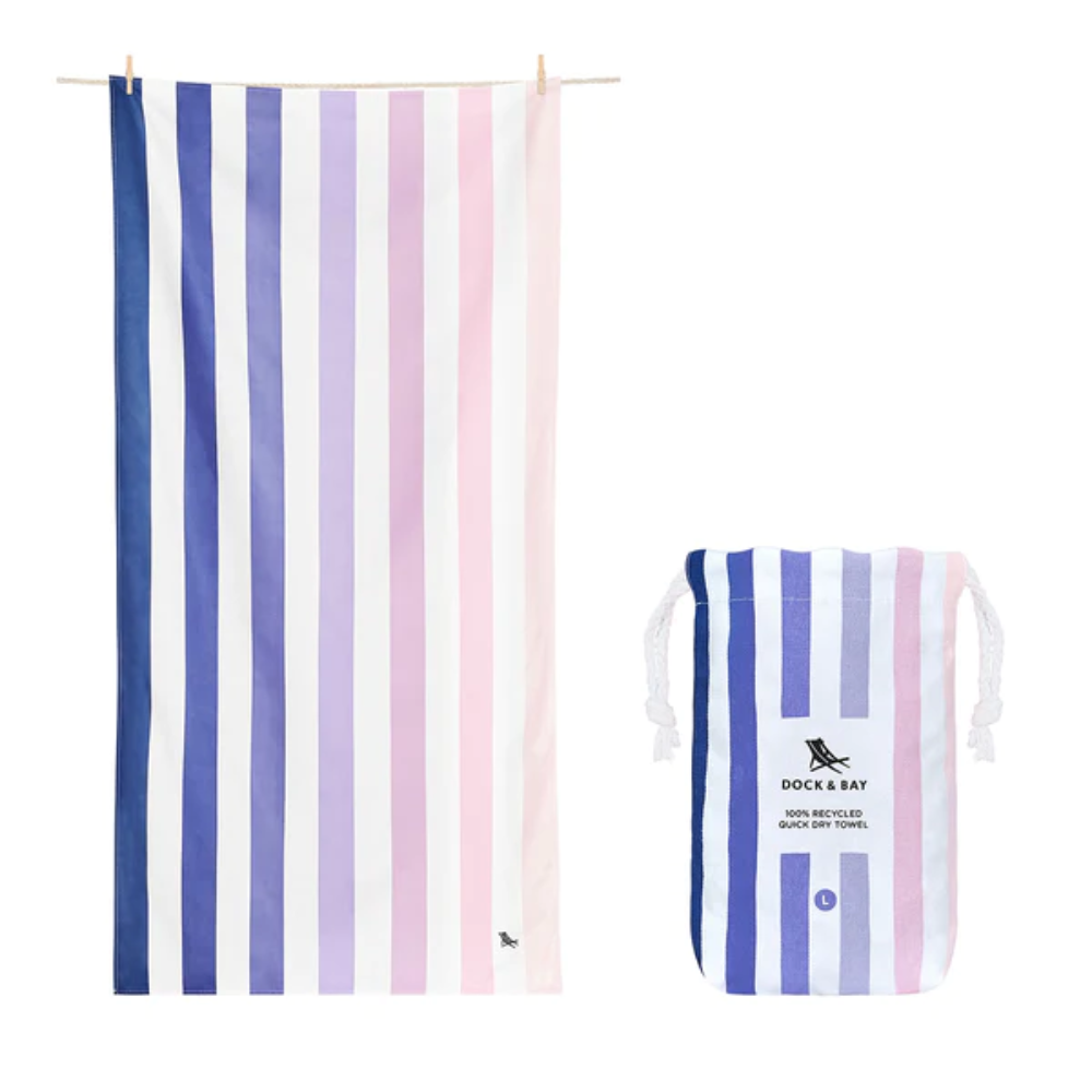 DOCK & BAY Quick-dry Beach Towel 100% Recycled Summer Collection - Dusk To Dawn
