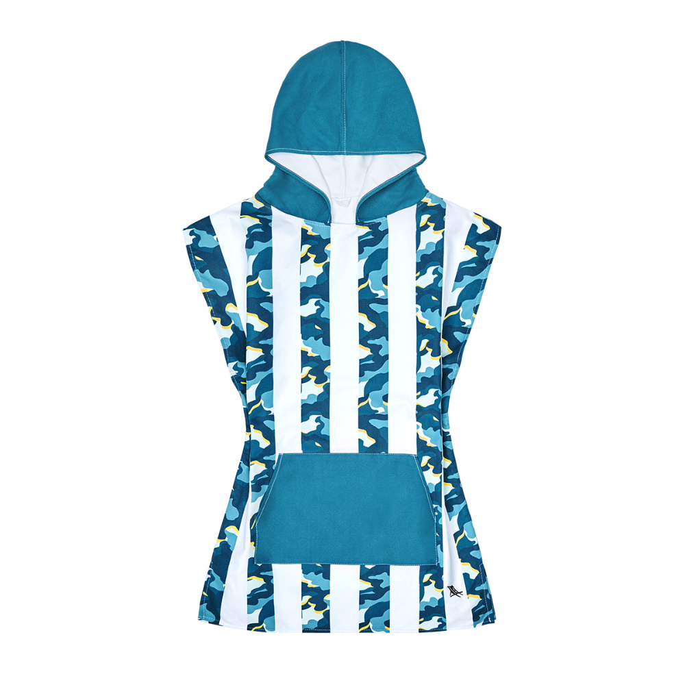 Load image into Gallery viewer, DOCK & BAY Quick-dry Poncho Hooded Towel 100% Recycled Kids Collection - Cool Camo