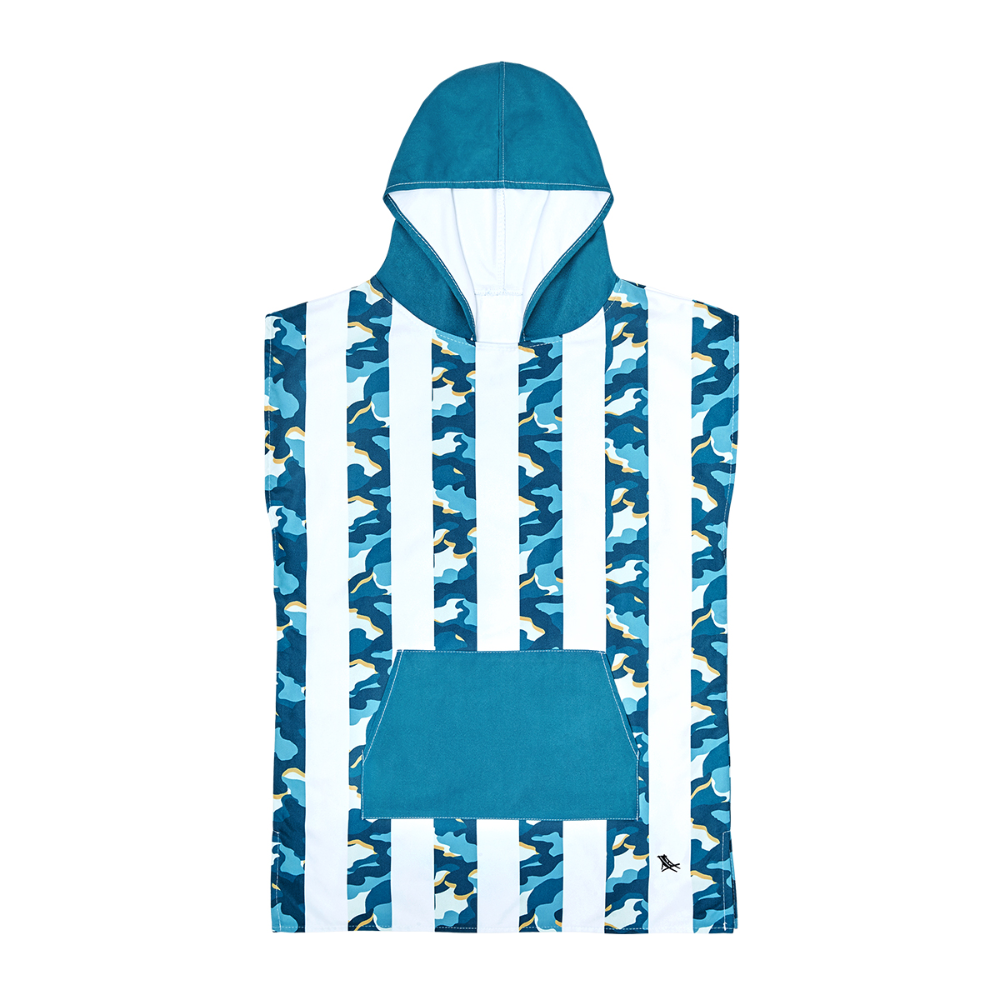 Load image into Gallery viewer, DOCK & BAY Quick-dry Poncho Hooded Towel 100% Recycled Kids Collection - Cool Camo