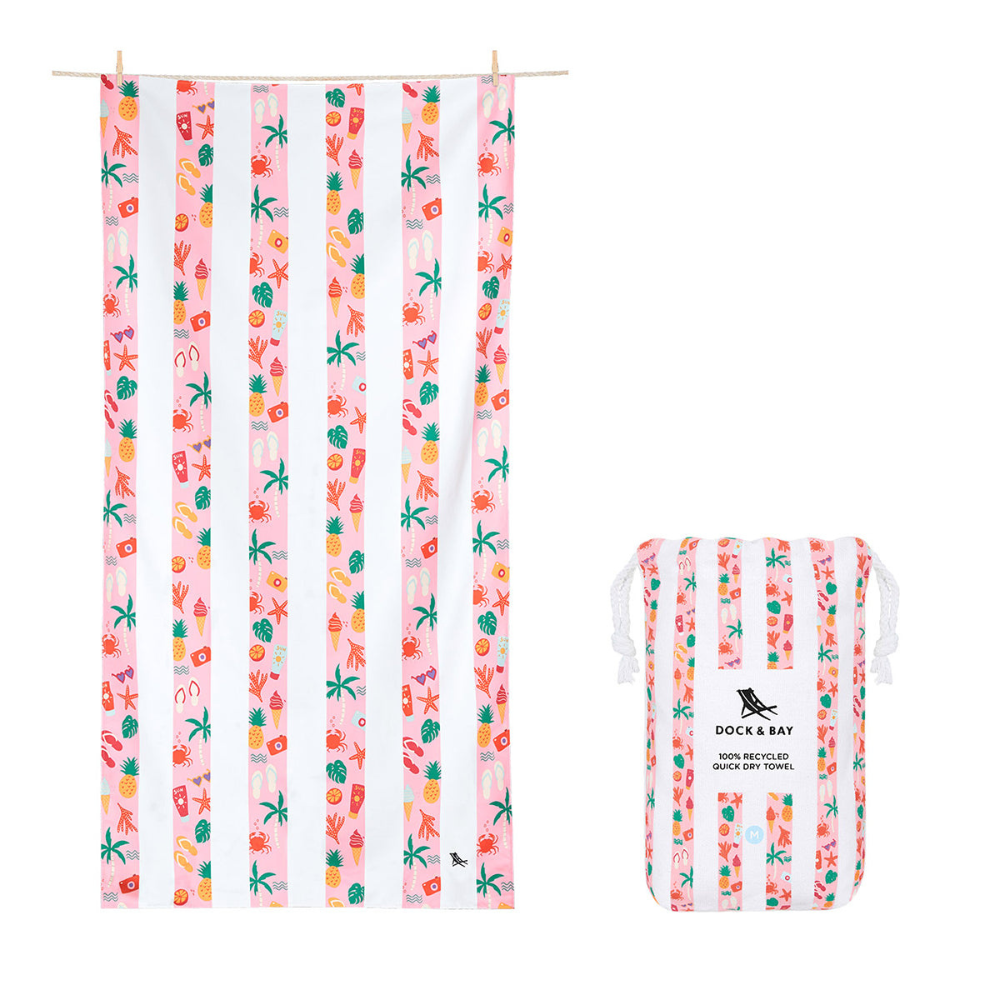 Load image into Gallery viewer, DOCK & BAY Quick-dry Beach Towel 100% Recycled Kids Collection - Vacay Vibes