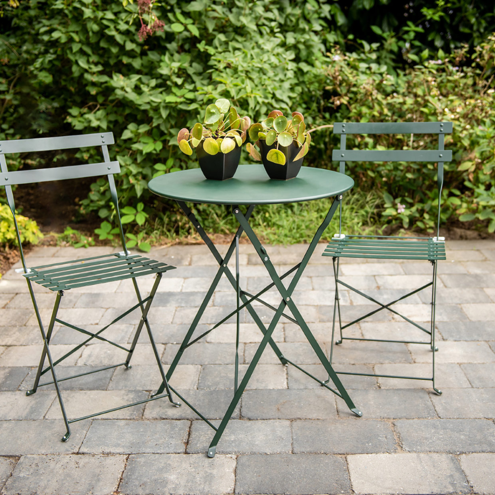 Load image into Gallery viewer, ESSCHERT DESIGN Green Bistro Table & Chairs Set