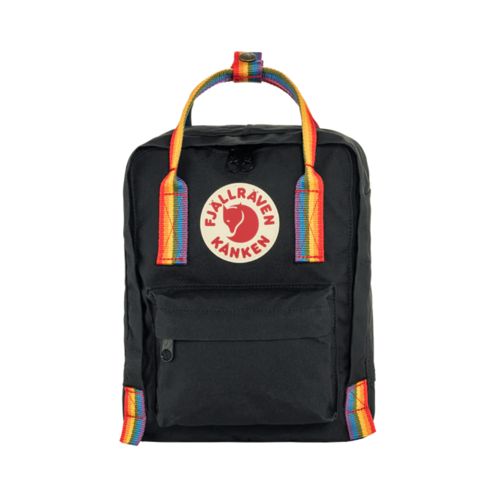 Load image into Gallery viewer, FJALLRAVEN Kanken Rainbow Mini Backpack - Black