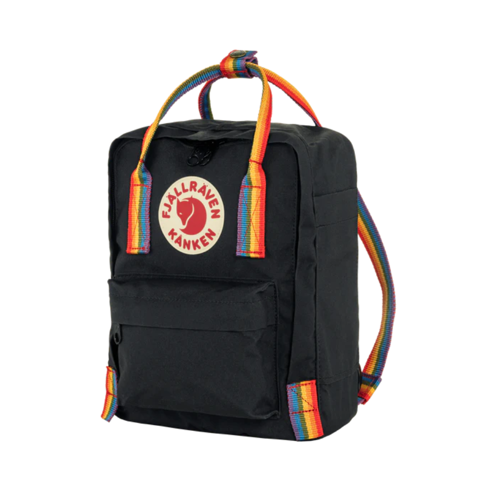 Load image into Gallery viewer, FJALLRAVEN Kanken Rainbow Mini Backpack - Black