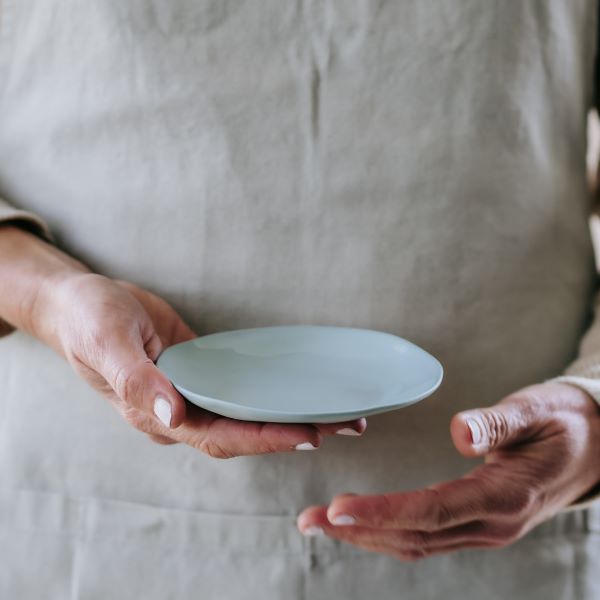 Load image into Gallery viewer, FLAX Saucer / Snack Plate 13cm - Duck Egg