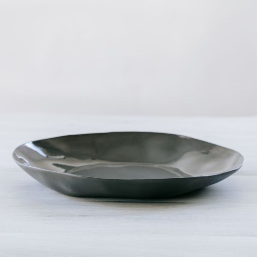 Load image into Gallery viewer, FLAX Serving Platter Round 35cm - Charcoal