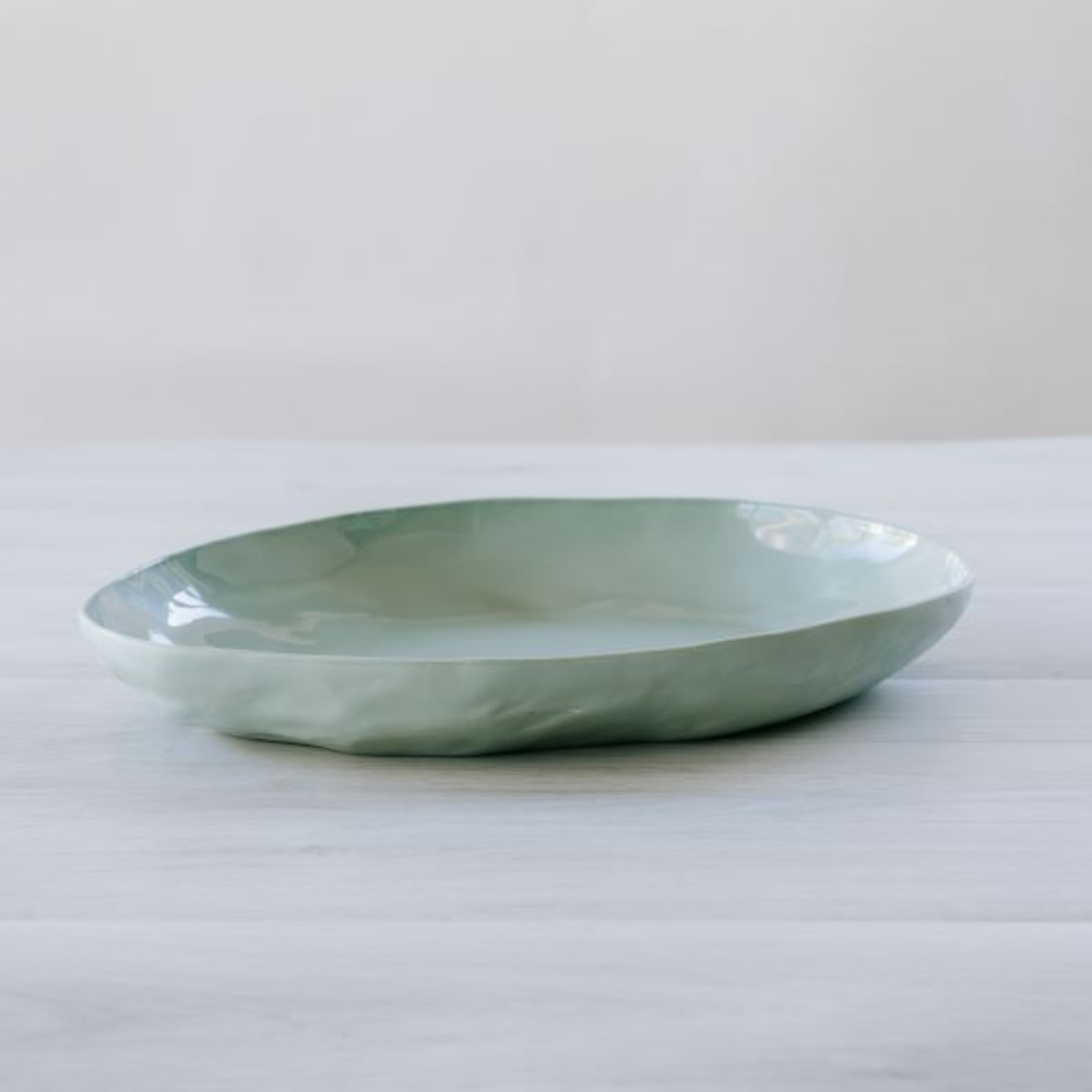 Load image into Gallery viewer, FLAX Serving Platter Oval 38cm - Duck Egg Blue