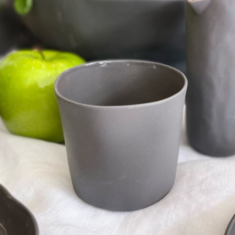 Load image into Gallery viewer, FLAX Round Cup 8cm - Charcoal
