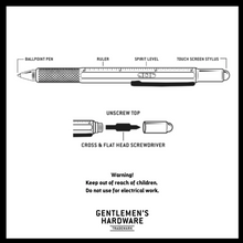 Load image into Gallery viewer, GENTLEMENS HARDWARE 6-in-1 Tooling Pen