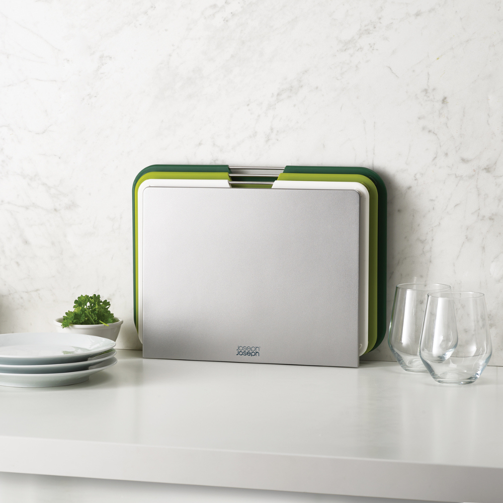 Load image into Gallery viewer, JOSEPH JOSEPH Nest Boards Chopping Board Set Large - Green 3pc **CLEARANCE**