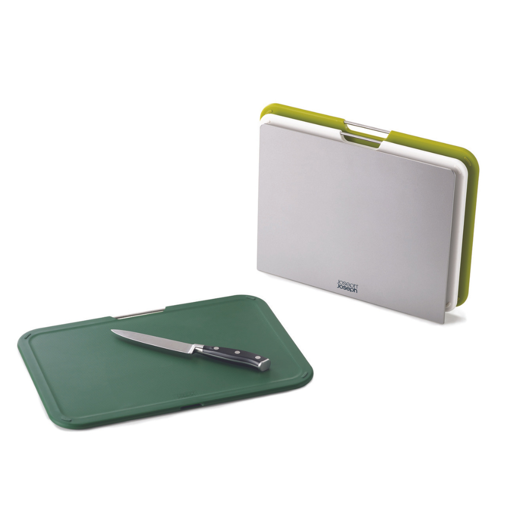 Load image into Gallery viewer, JOSEPH JOSEPH Nest Boards Chopping Board Set Large - Green 3pc **CLEARANCE**