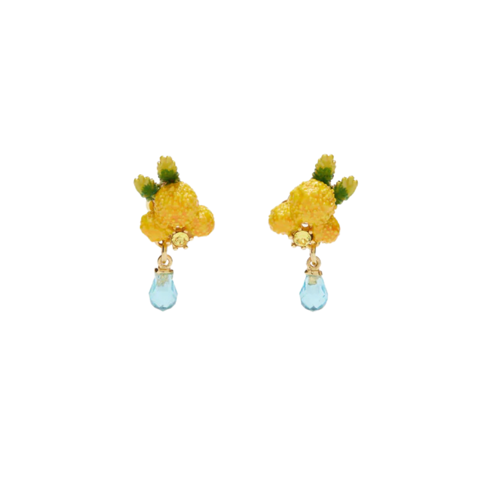 Load image into Gallery viewer, LES NEREIDES Stud Earrings - Mimosa Flower & Double Fern