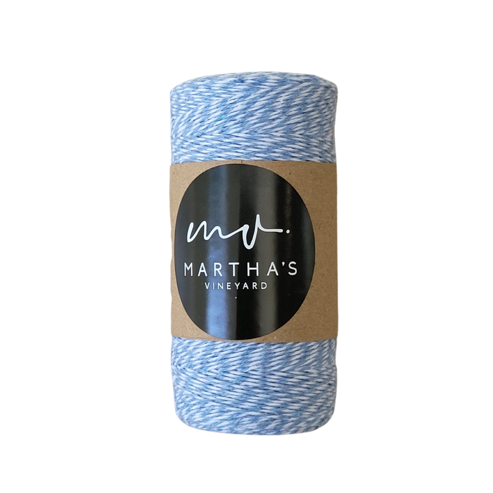 Load image into Gallery viewer, MARTHA'S VINEYARD Candy Stripe Twine - Pale Blue & White