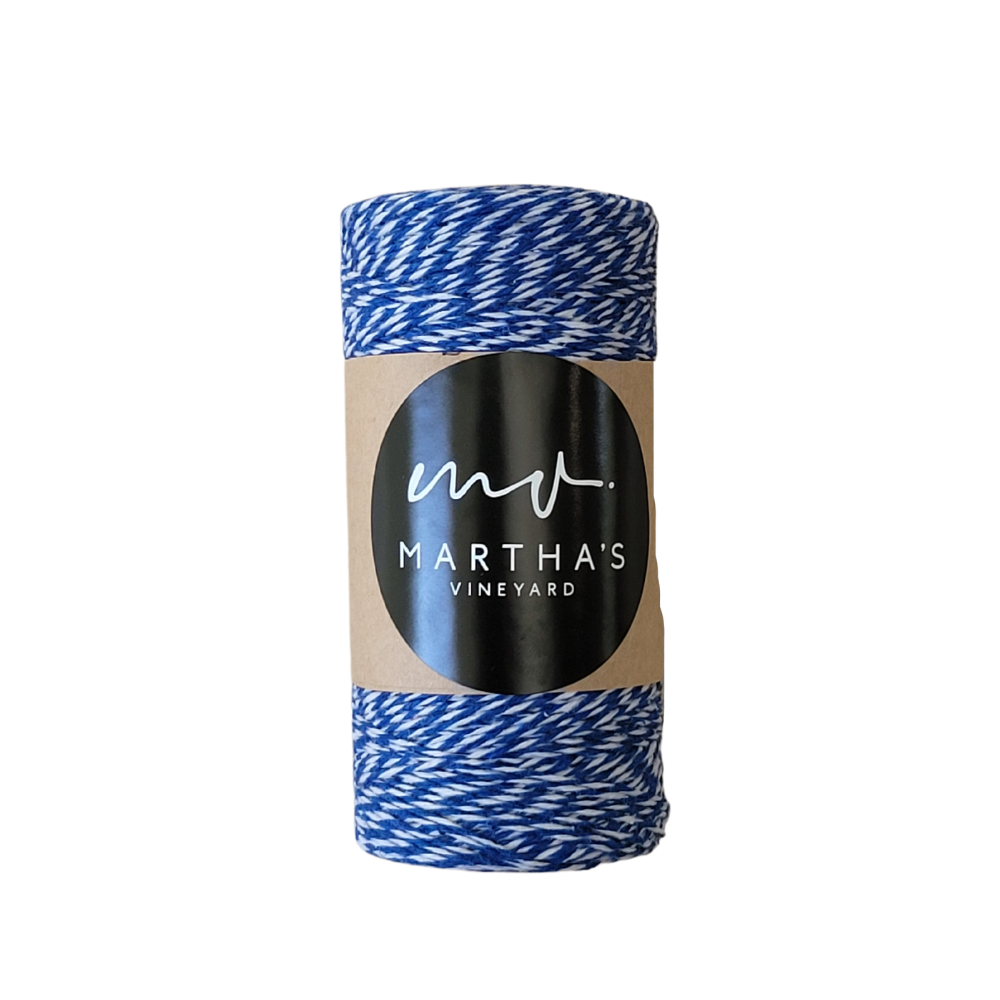 Load image into Gallery viewer, MARTHA'S VINEYARD Candy Stripe Twine - Dark Blue & White