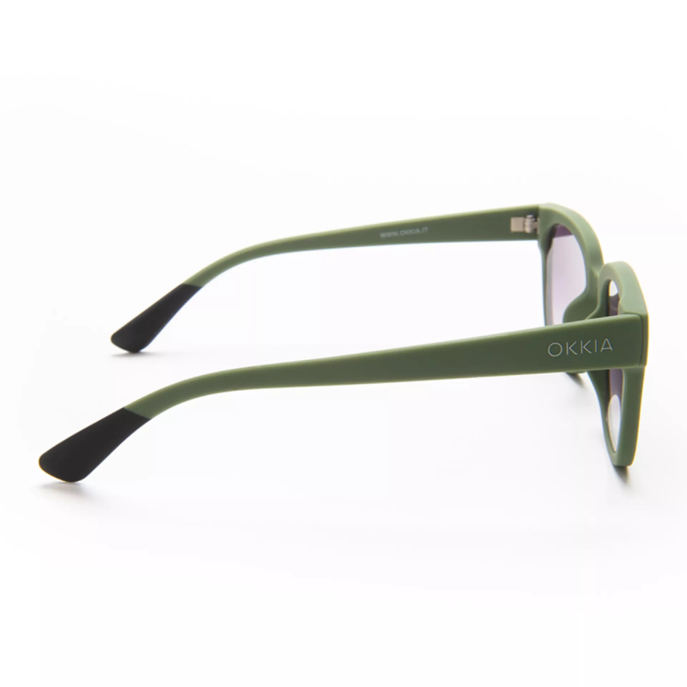 Load image into Gallery viewer, OKKIA Giovanni Adult Sunglasses - Green & Black