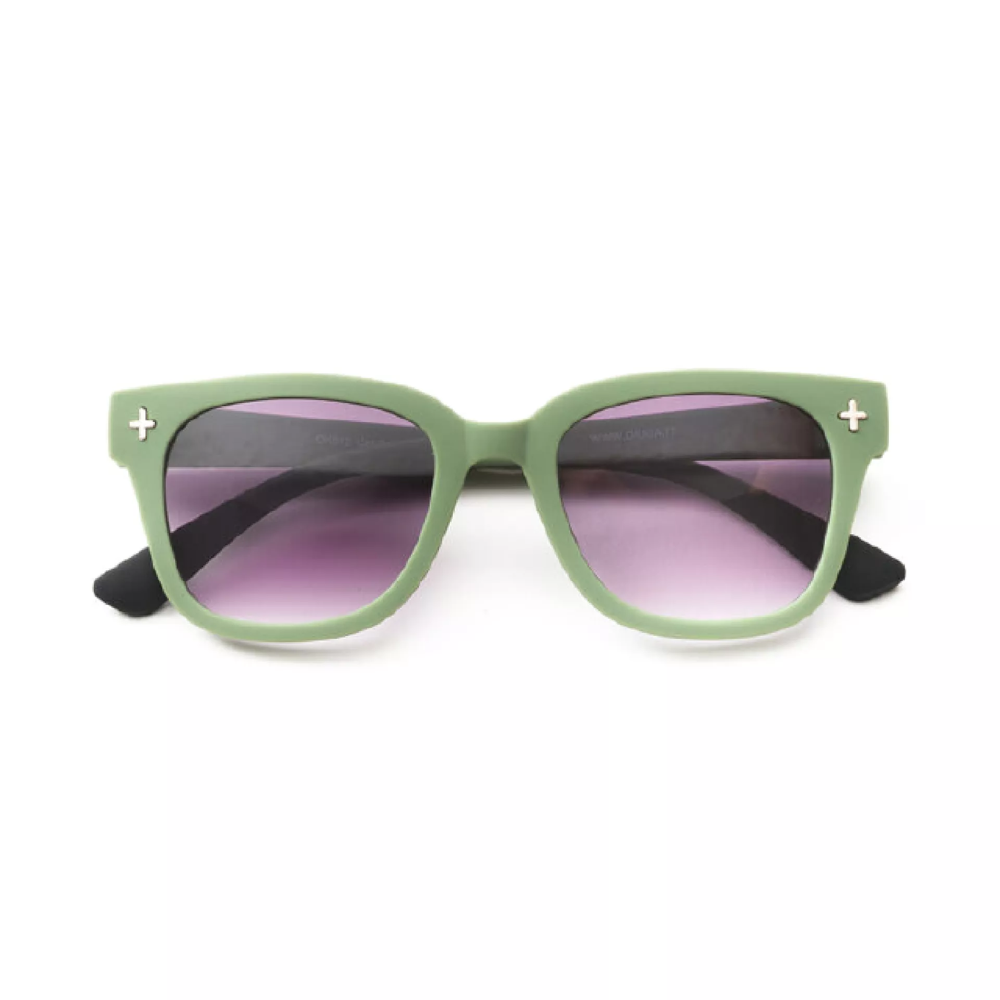 Load image into Gallery viewer, OKKIA Giovanni Adult Sunglasses - Green & Black