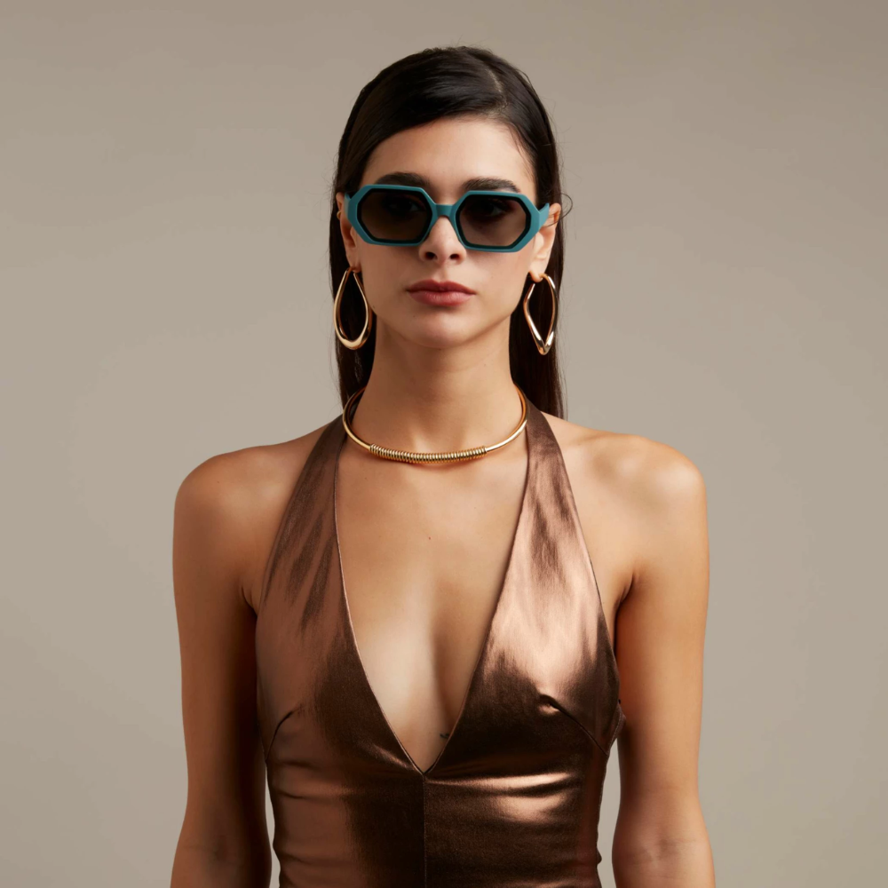 Load image into Gallery viewer, OKKIA Andrea Adult Sunglasses - Green Sage