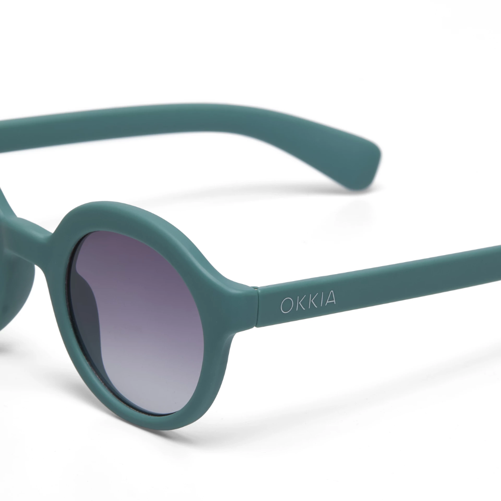 Load image into Gallery viewer, OKKIA Lauro Adult Sunglasses - Green Sage & Black Gradient Lens