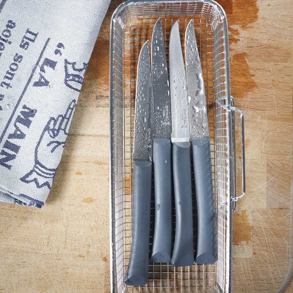 Load image into Gallery viewer, OPINEL N125 Bon Appetit Table Knife Set of 4 - Grey