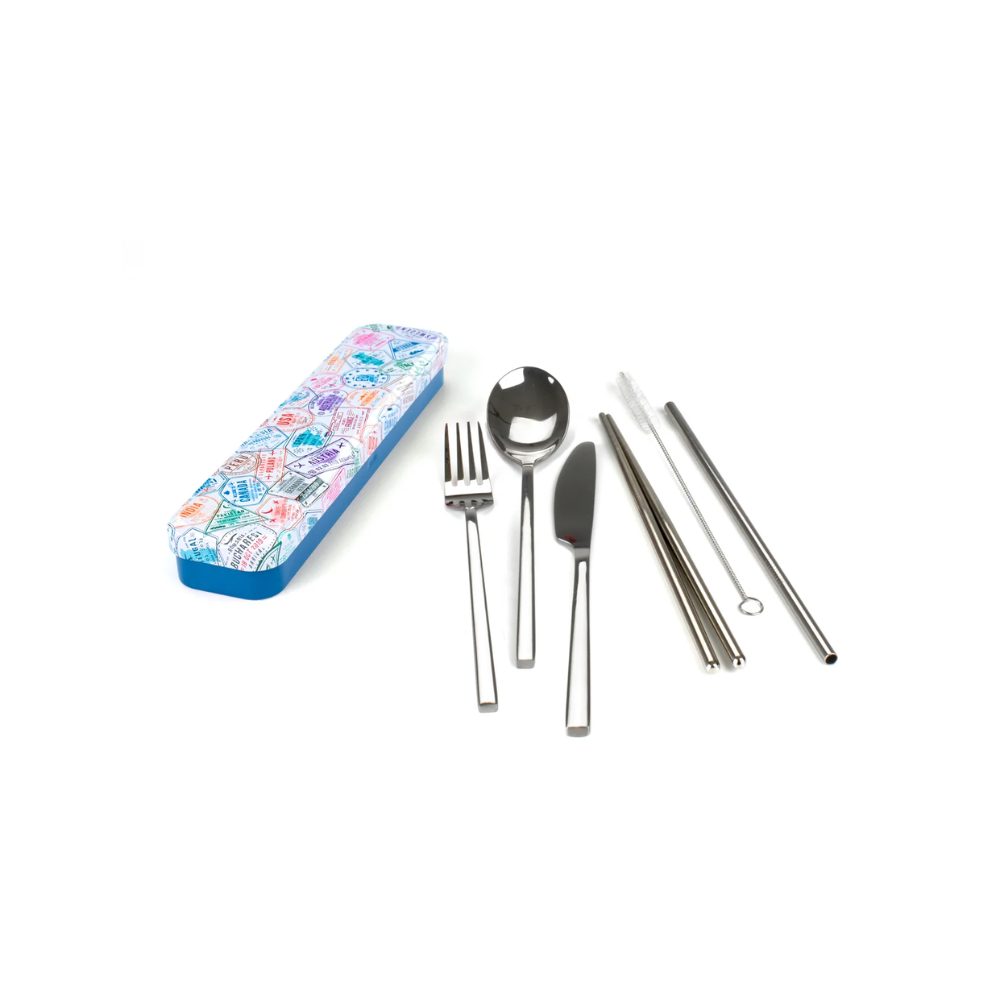 RETRO KITCHEN Carry Your Cutlery - Passport Stamps