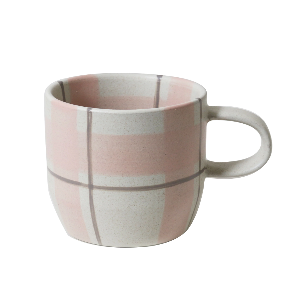 Load image into Gallery viewer, ROBERT GORDON Cat's Pyjamas Mug - Blush & Grey Check