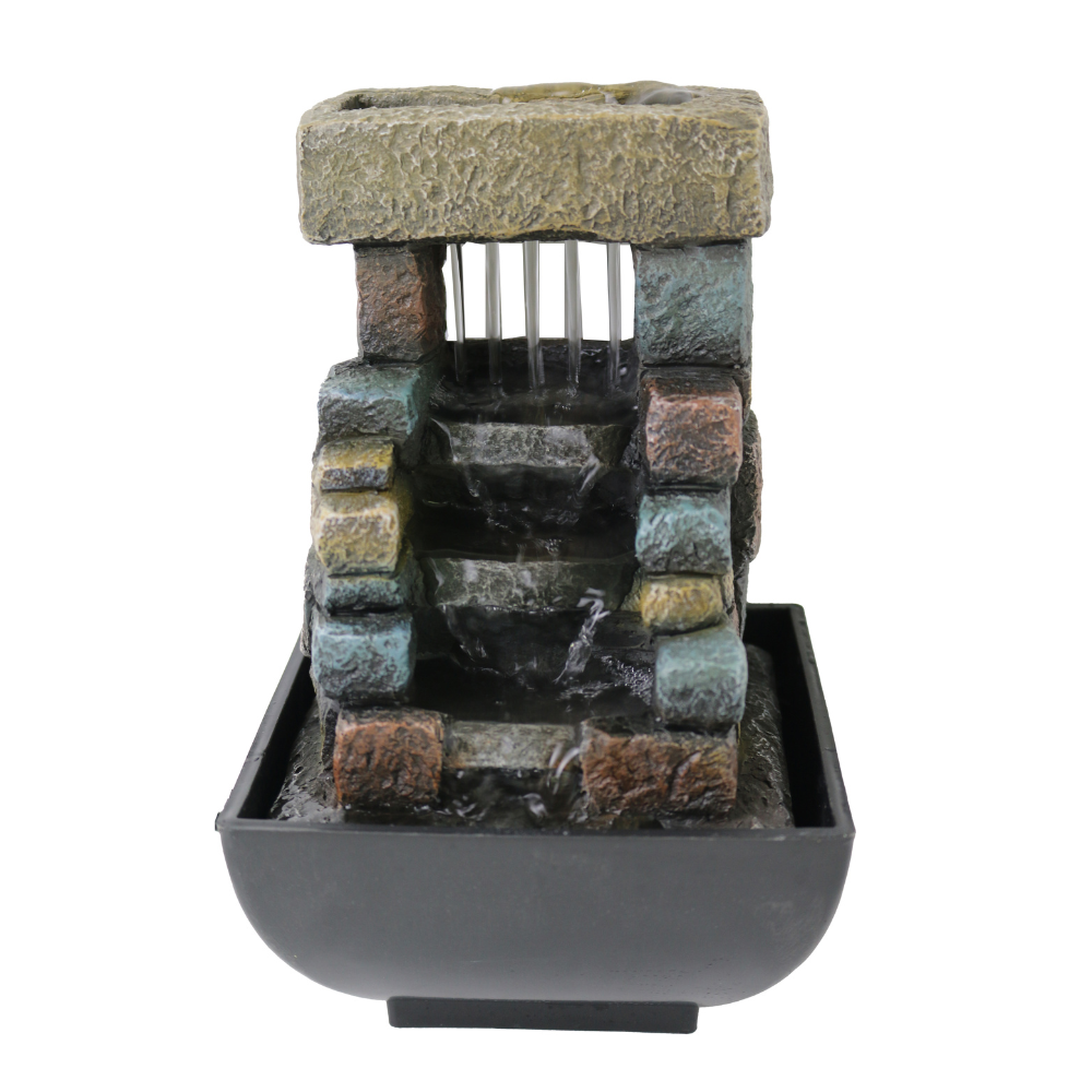 Load image into Gallery viewer, EWATER FEATURES Desktop Water Fountain Small - Raining Stair