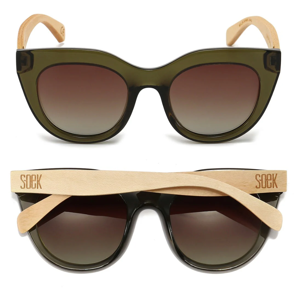 Load image into Gallery viewer, SOEK Adult Polarised Sunglasses - Milla Khaki