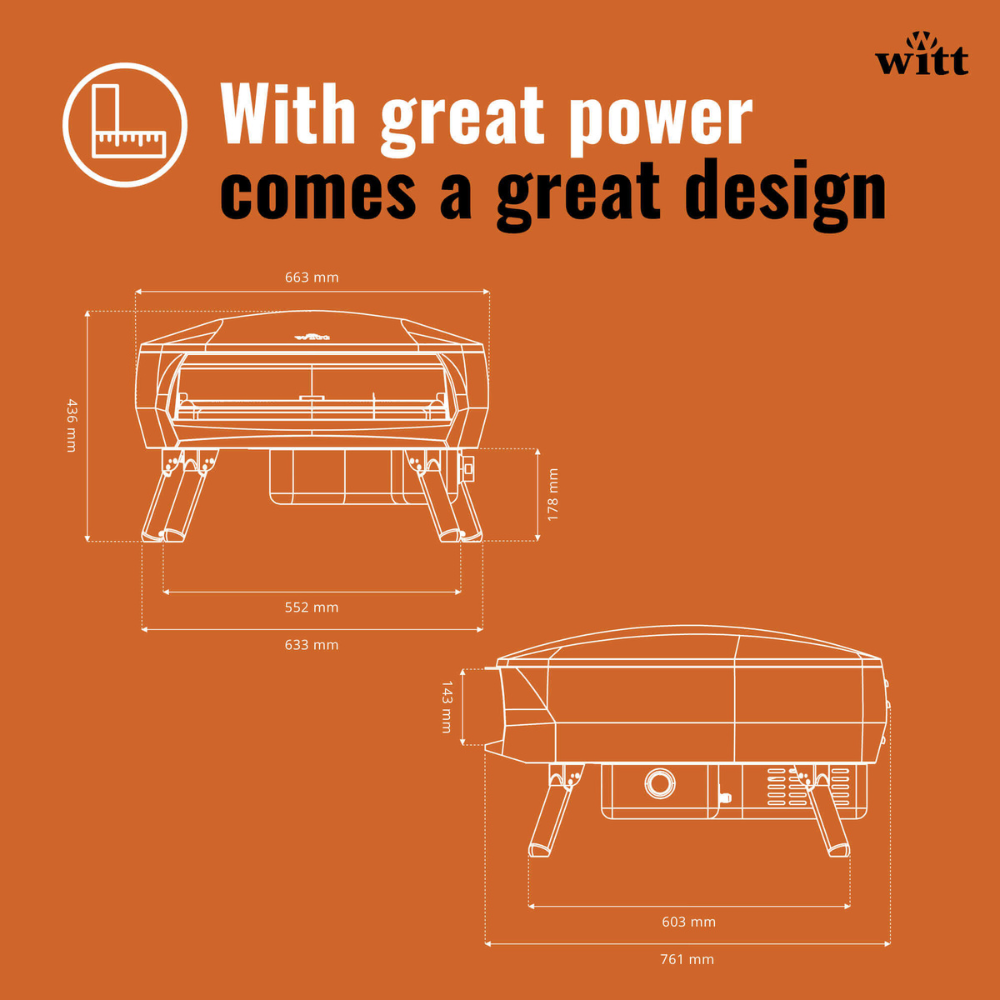Load image into Gallery viewer, WITT Etna Fermo Gas Powered Pizza Oven 16" - Black **Limited Stock**