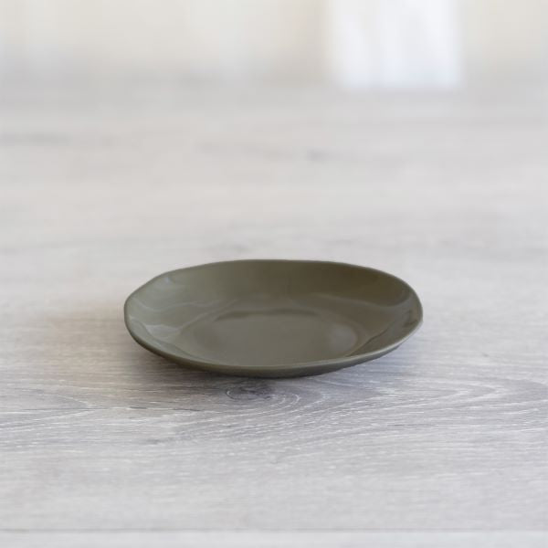 Load image into Gallery viewer, FLAX Saucer / Snack Plate 13cm - Khaki