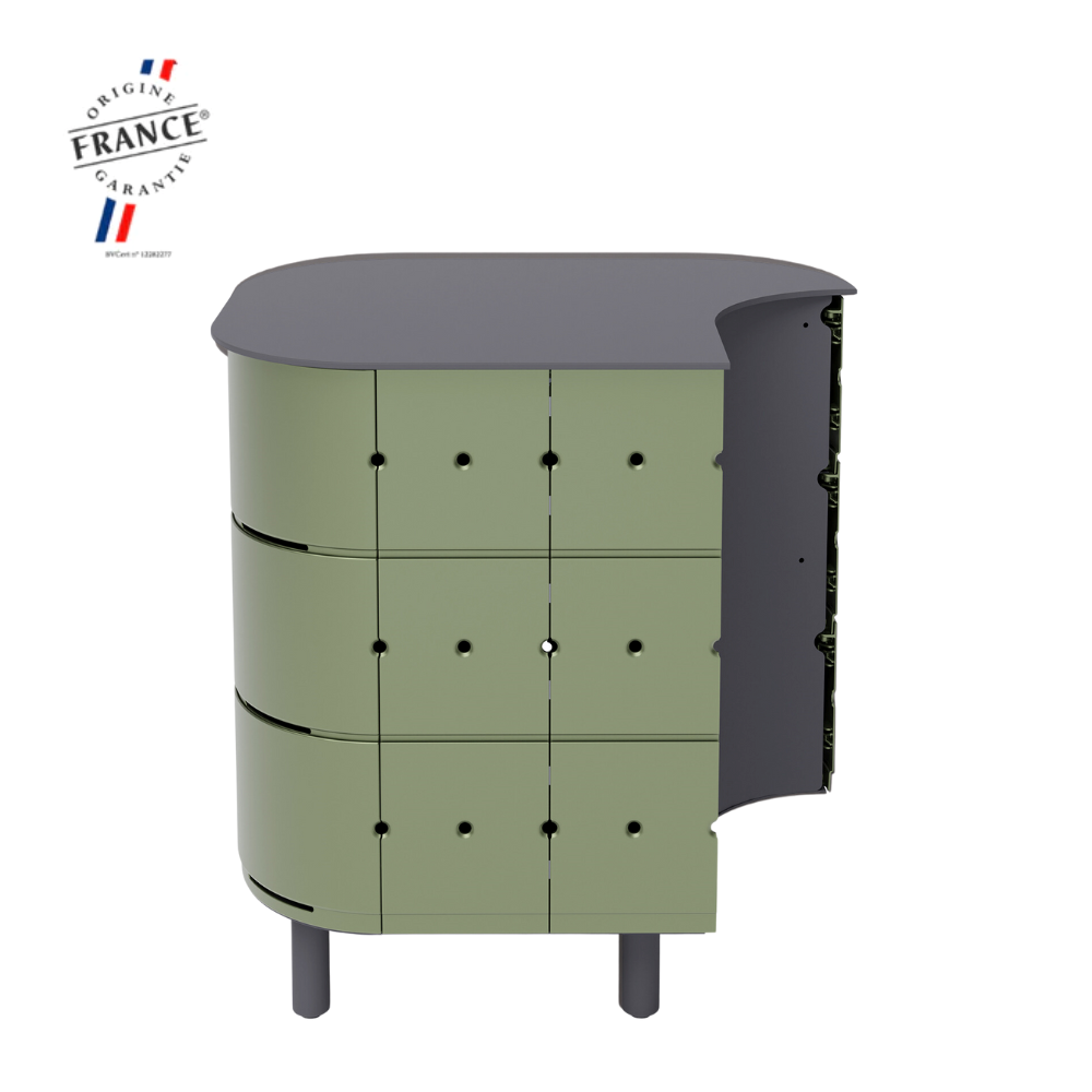 Load image into Gallery viewer, ALUVY JEAN Basalt Outdoor Storage Cabinet - Left - Kaki