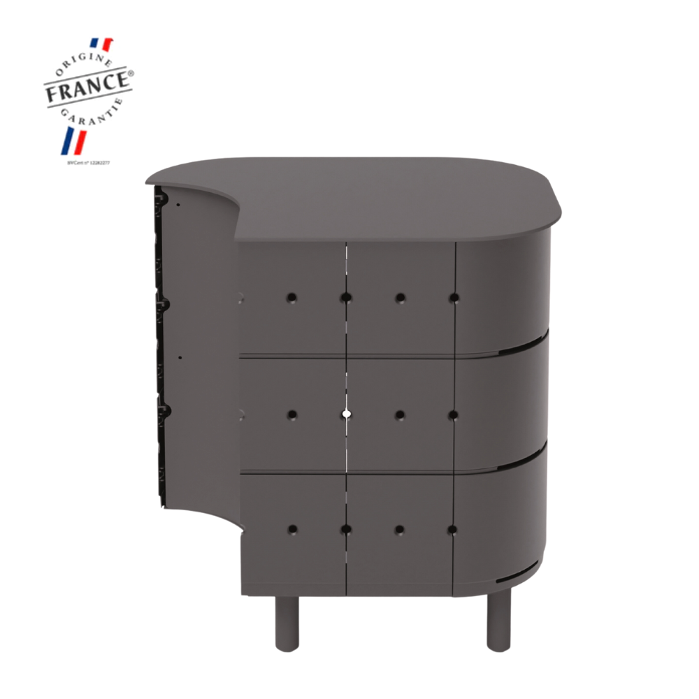 ALUVY JEAN Basalt Outdoor Storage Cabinet - Right - Anthracite