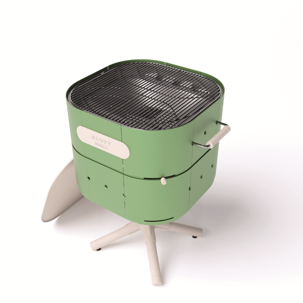 Load image into Gallery viewer, ALUVY MARCEL Original Charcoal Barbeque with Cover & BBQ Tool Set - Reseda