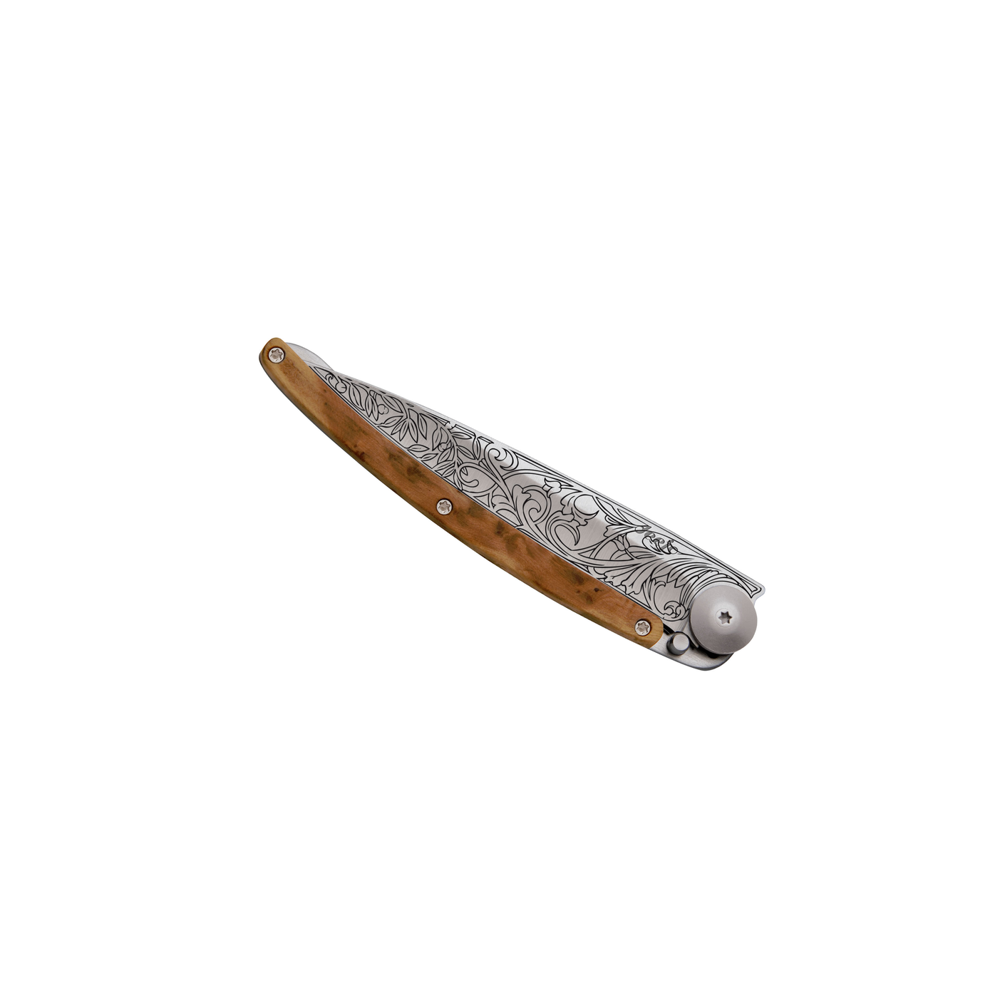 Load image into Gallery viewer, DEEJO KNIFE | Juniper Wood 37g - Art Nouveau closed