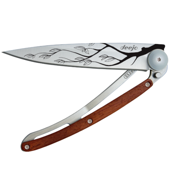 Load image into Gallery viewer, DEEJO KNIFE | Rosewood 37g - Tree Half Opened